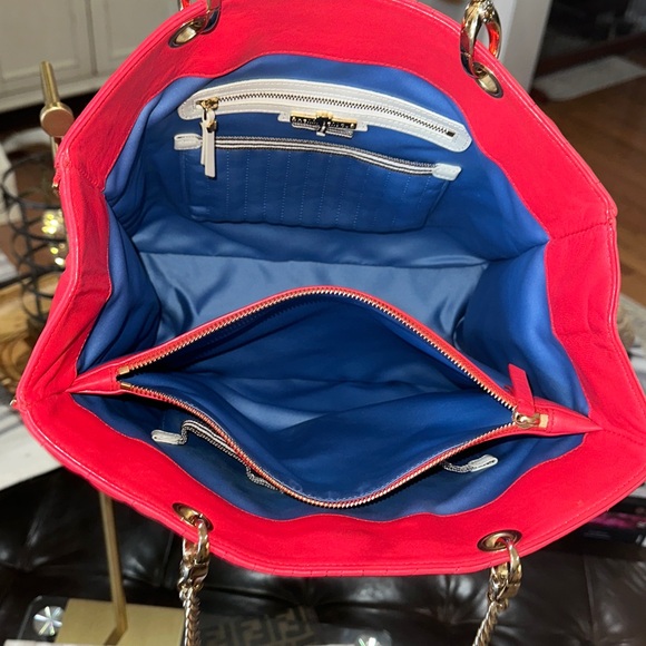 HENRI BENDEL No. 7 Quilted, Expandable Zip Tote in Pink Lambskin Leather EUC - Picture 15 of 16